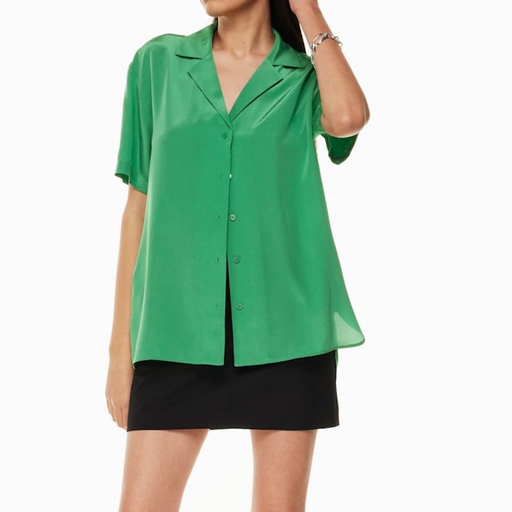 NWT SILK aritzia babaton academy blouse